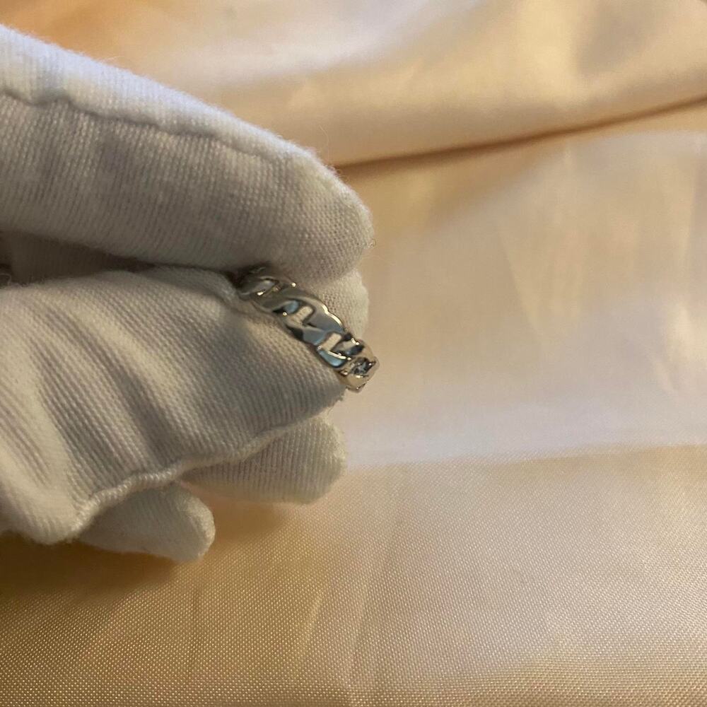 Vintage s925 sterling silver chain ring size 4 For pinky or toe